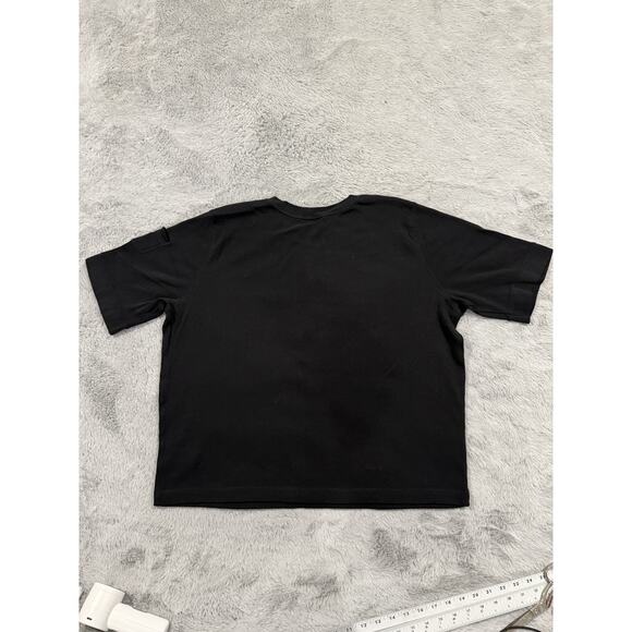 Lauren Ralph Lauren Shirt Womens XL Black Ribbed Pocket Crewneck Tee Classic - Picture 5 of 7